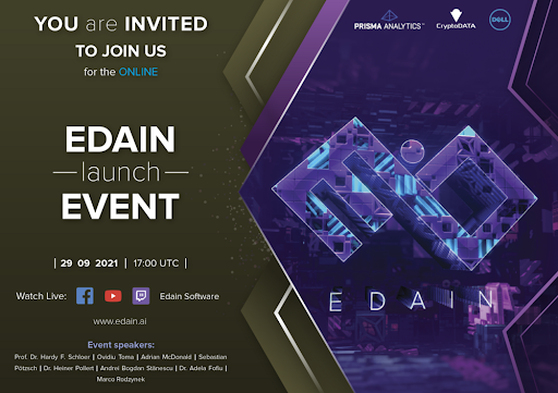 The EAI launch event will be streamed on the Edain The EAI launch event will be streamed on the Edain website