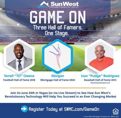 Mortgage giant Sun West Up to give away 5 ETH Mortgage giant Sun West Up to give away 5 ETH as they introduce blockchain technology during the Game on event June 25th via livestream from Vegas