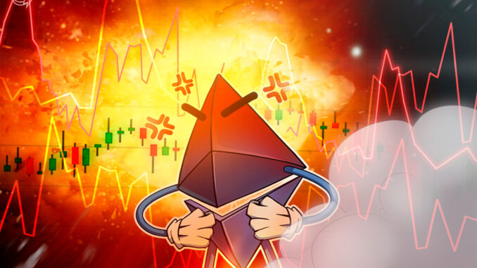 Ethereum sell-off resumes with ETH price risking another 25% decline Ethereum sell-off resumes with ETH price risking another 25% decline in June