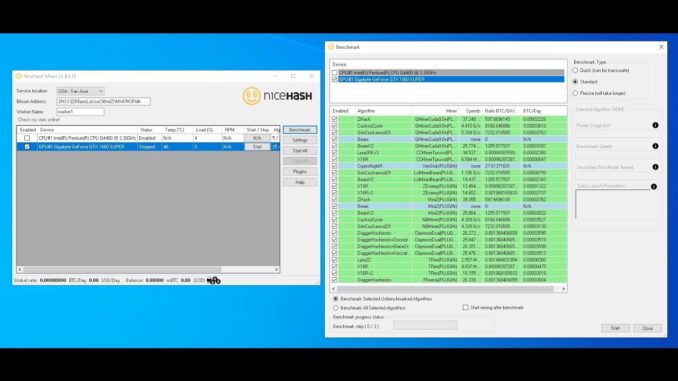 GTX 1660 Super Mining Hashrates | Stock Settings