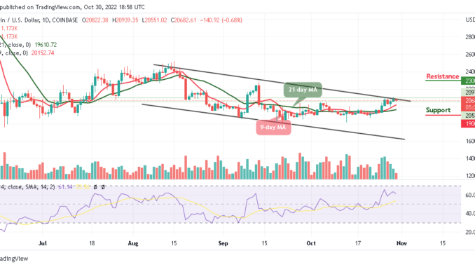 Bitcoin Price Prediction for Today, October 30: BTC/USD Gets Ready to Hit $21,000