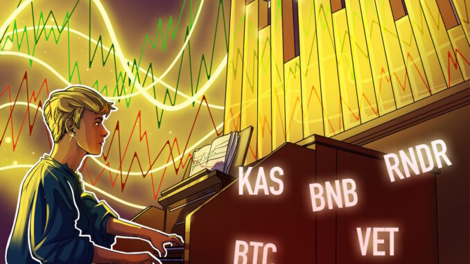 BNB, VET, RNDR and KAS flash bullish as Bitcoin bulls fight to hold $52K