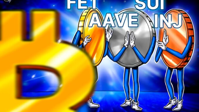 Bitcoin rally to $60K raises traders’ interest in FET, SUI, AAVE and INJ
