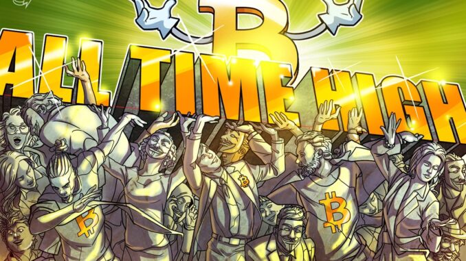BTC price sets fresh all-time high near $77K amid 'long squeeze' fears
