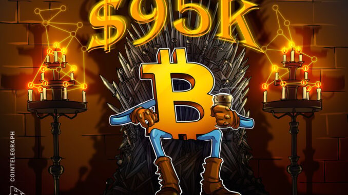Bitcoin 'hot supply' nears $40B as new investors flood in at $95K